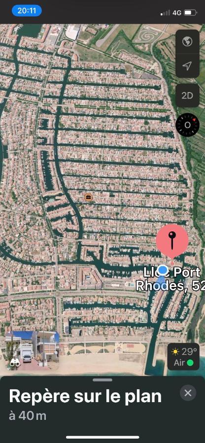 Apt Port Rhodes C, 2 Chbres, 2 Terrasses, Vue Sur Canal Principal De La Marina Et Sur Les Pyrenees Apartment Empuriabrava Exterior photo